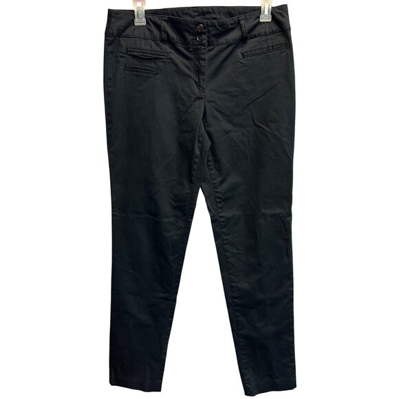 Kenar Womens Black Slim Fit Ankle Pants With Button Closure & Pockets Size 14 - Picture 1 of 2